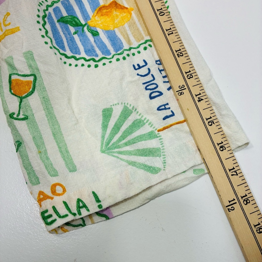 Label of Love Women's Shirt Size M Linen Blend Colorful Graphic 3/4 sleeves - Picture 12 of 15